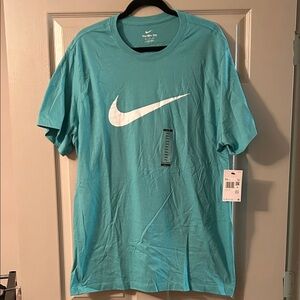 Nike Teal Short-Sleeve T-Shirt with White Swoosh